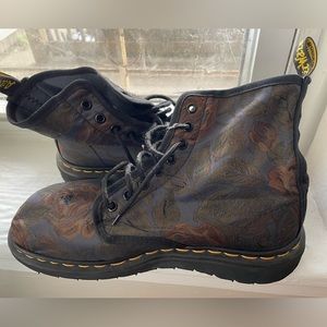 Fabric Doc Martins with floral pattern